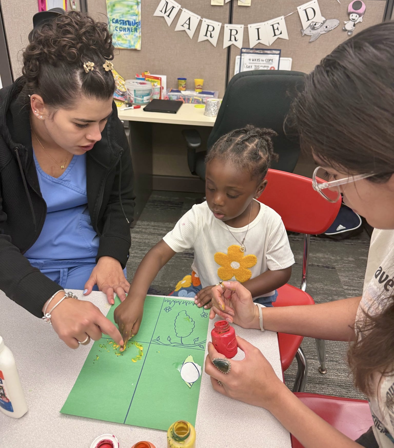 ABA therapist in Classroom with child in Kendall, FL