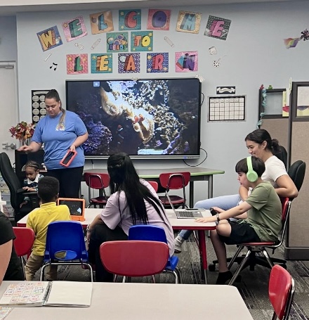 ABA therapist in Classroom with child in Kendall, FL