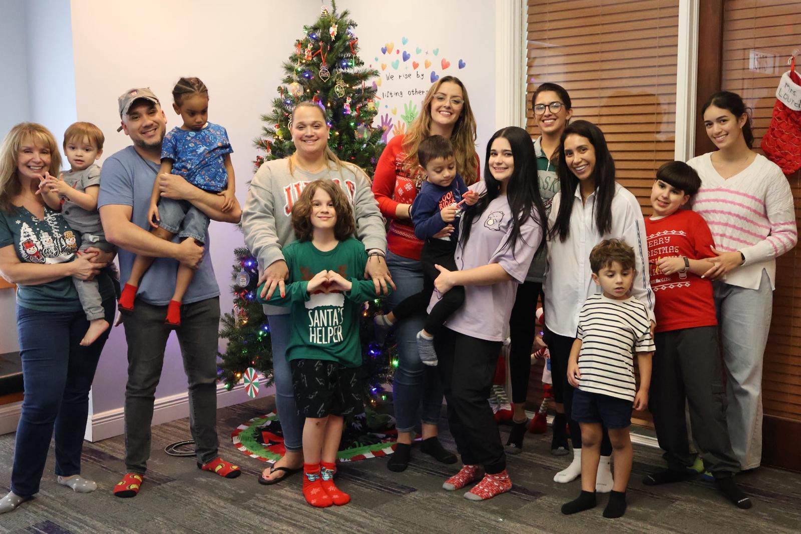 ABA therapist team on chrismas