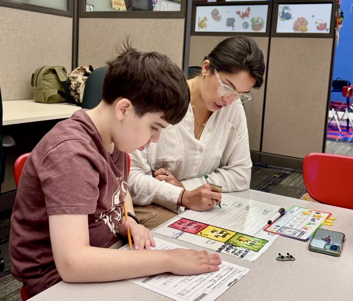 ABA therapist in Classroom with child in Kendall, FL